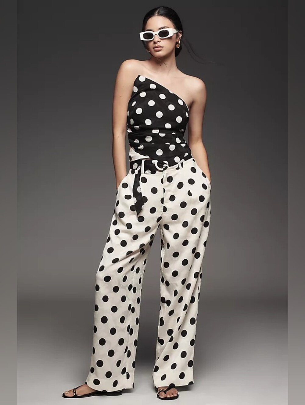 NWOT Siempre Anthropologie Polka-Dot Pants
